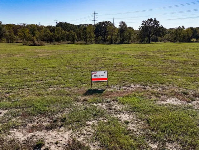 a green field with lots of trees in the background