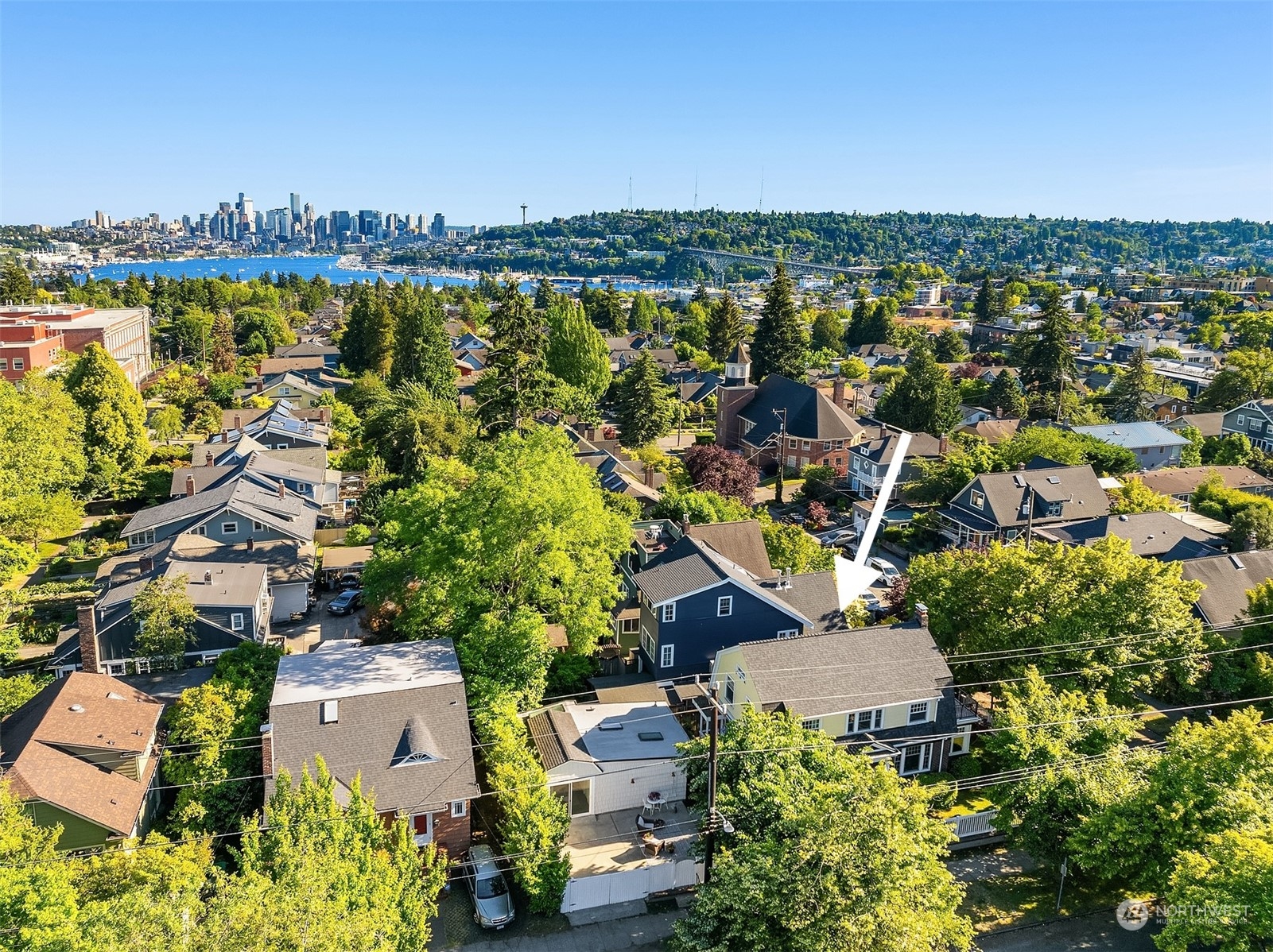 1505 North 43rd Street Seattle, WA 98103 - Photo 37 of 40 an aerial view of residential houses with outdoor space