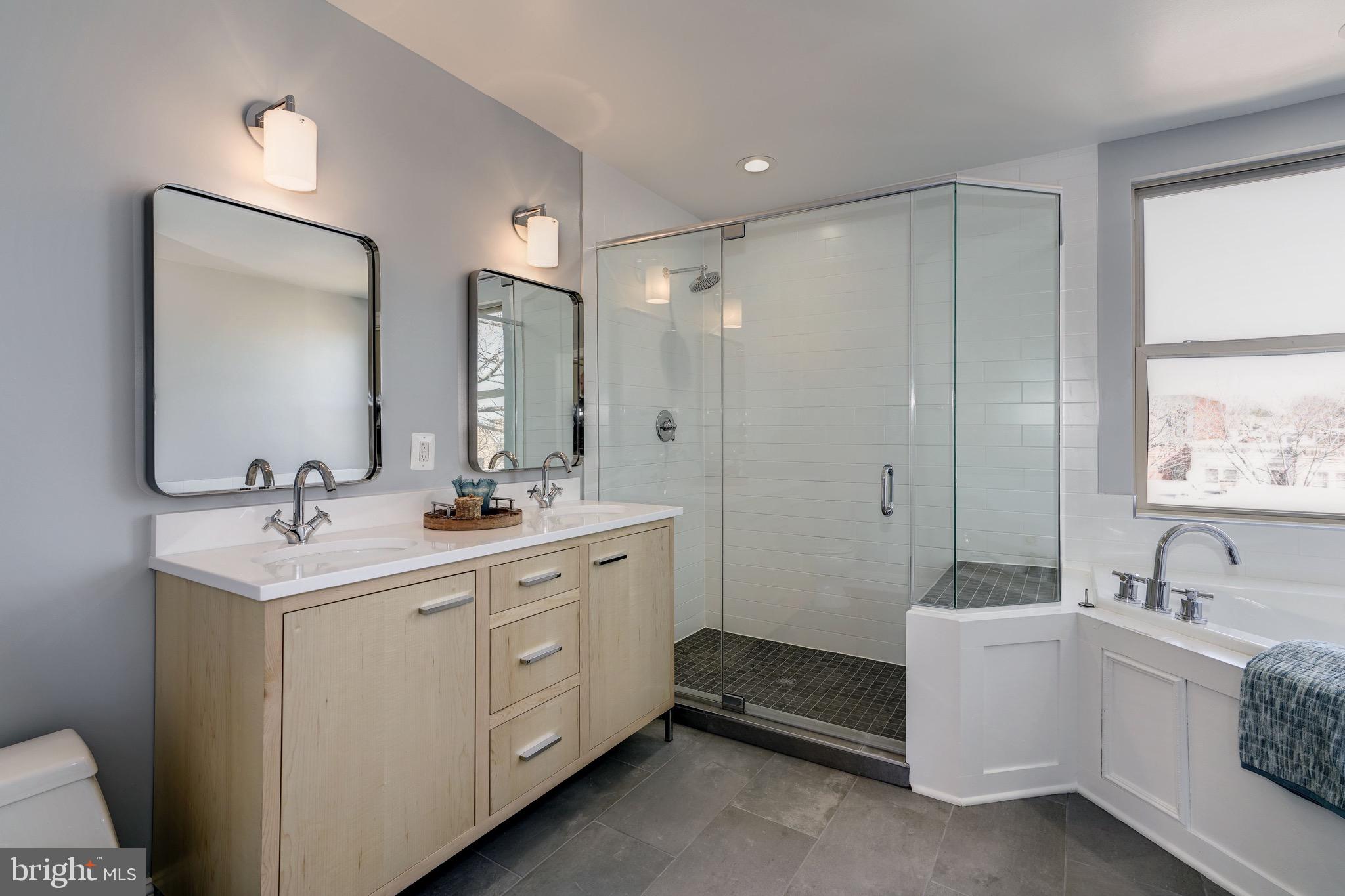 1623 New Jersey Avenue Northwest Washington, DC 20001 - Photo 13 of 22 Renovated master bath with double sink.