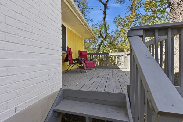 a view of outdoor space and deck