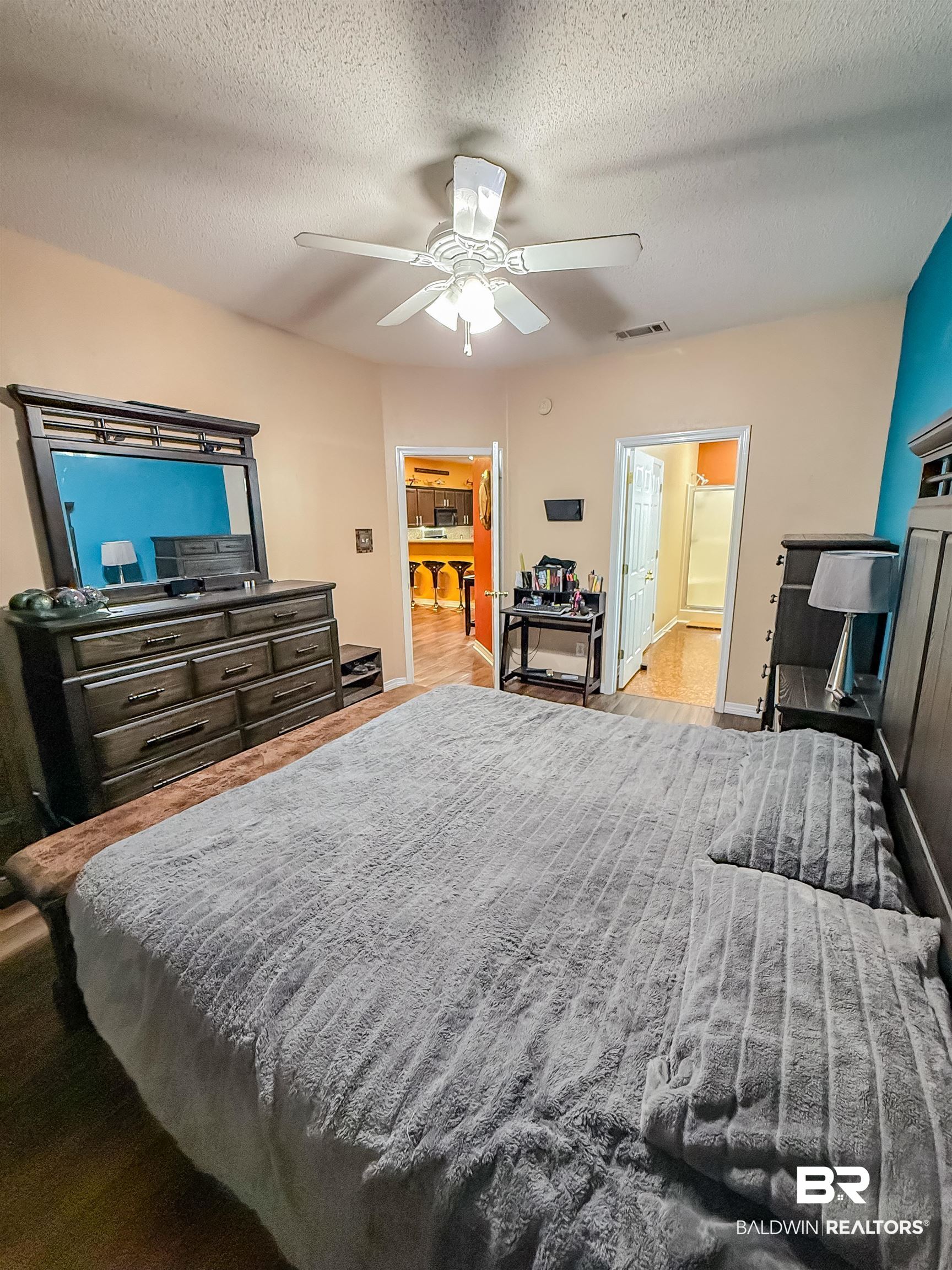2651 South Juniper Street Foley, AL 36535 - Photo 7 of 20 Bedroom featuring a textured ceiling and a ceiling fan