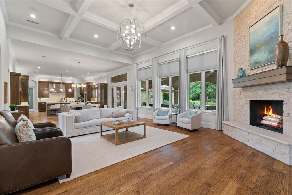 1908 Point De Vue Flower Mound, TX 75022 - Photo 6 of 40 a living room with furniture and a fireplace