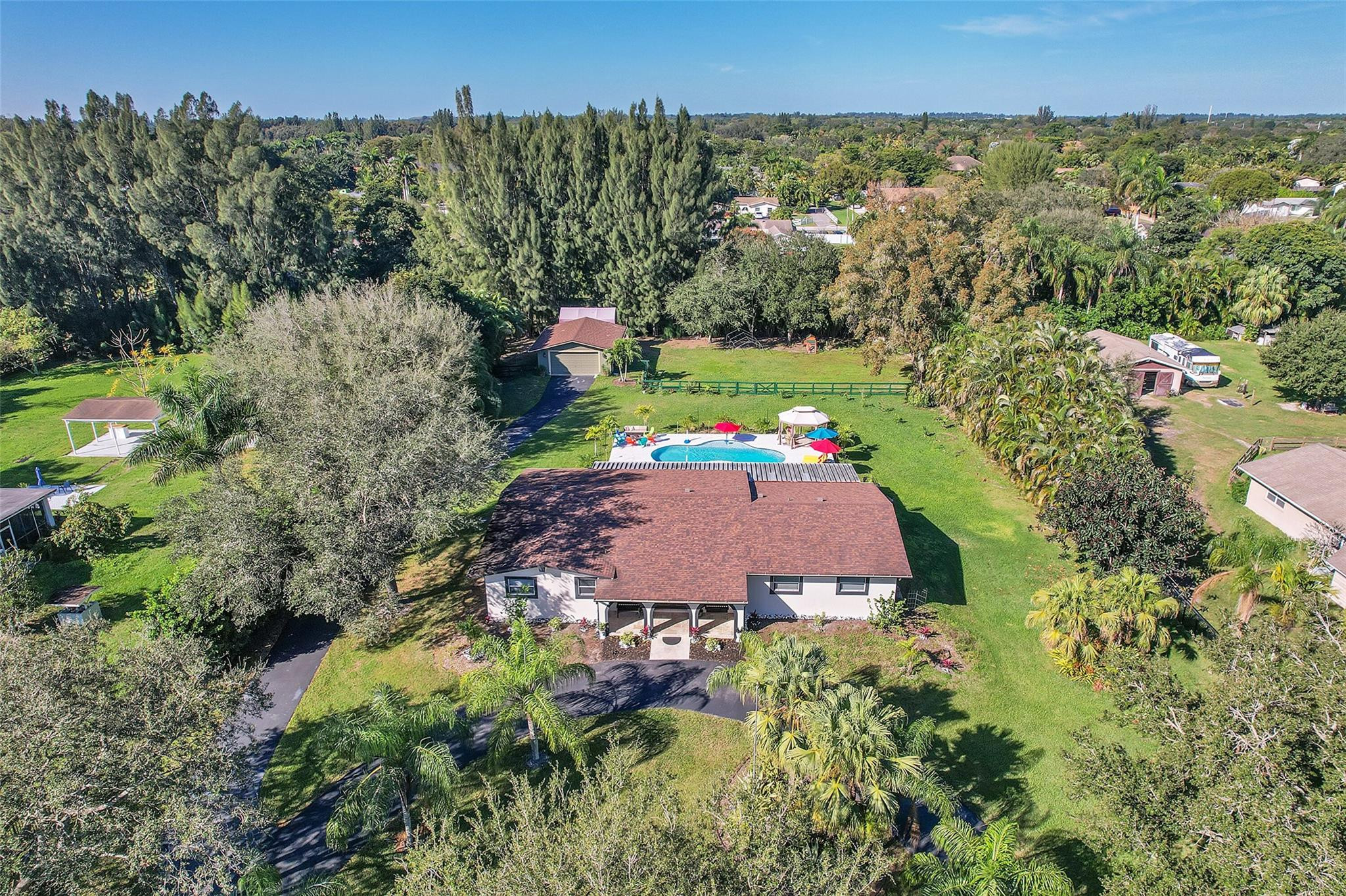 Undisclosed Address Southwest Ranches, FL 33331 - Photo 14 of 24 an aerial view of a house with a yard