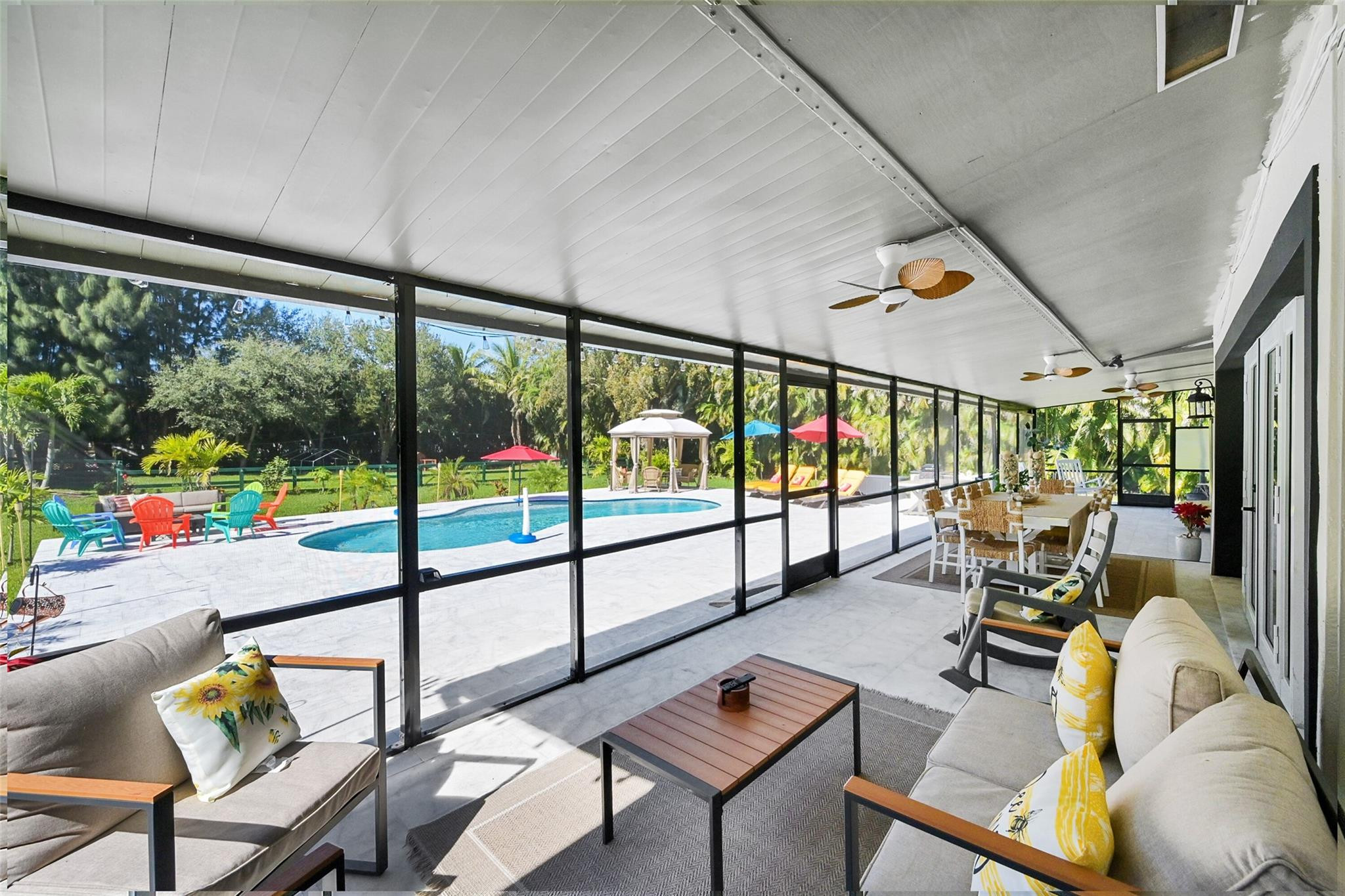 Undisclosed Address Southwest Ranches, FL 33331 - Photo 2 of 24 a living room with furniture and a floor to ceiling window
