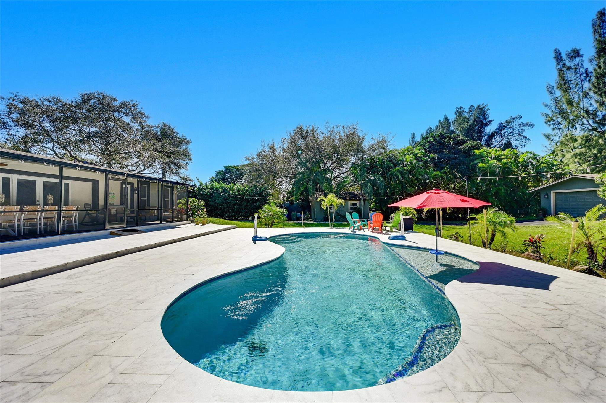 Undisclosed Address Southwest Ranches, FL 33331 - Photo 9 of 24 a swimming pool with outdoor seating and yard