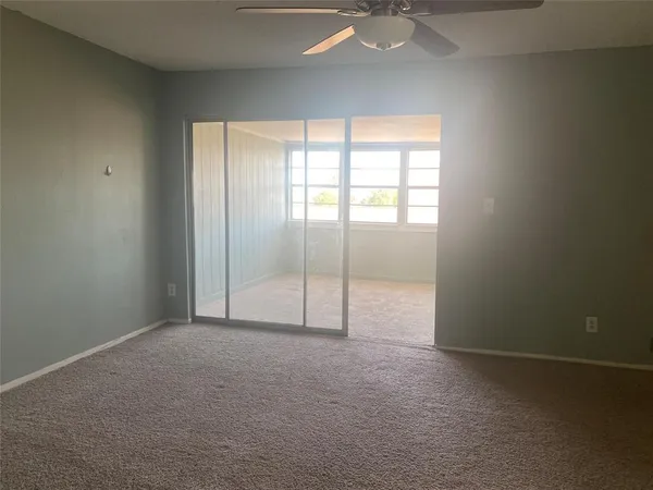 an empty room with a window