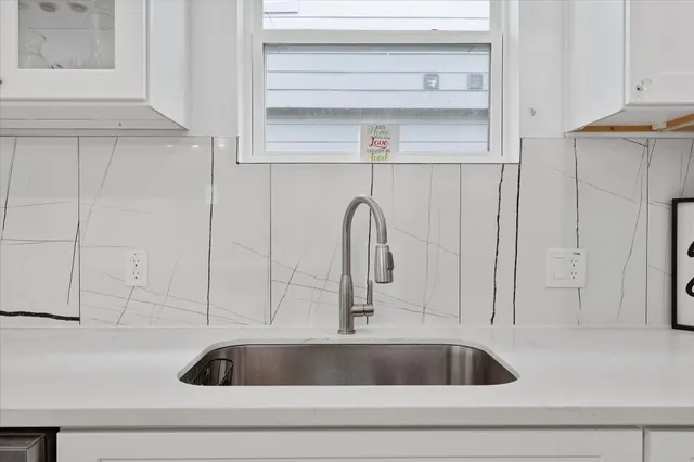 a close view of sink and tap