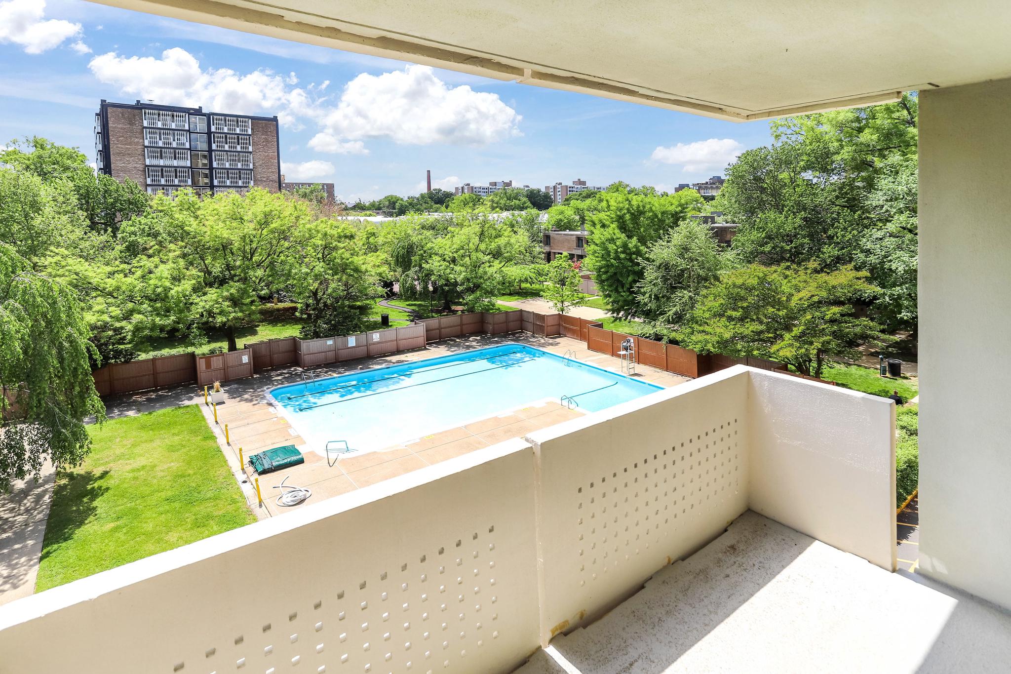 240 M Street Southwest, Unit E214 Washington, DC 20024 - Photo 16 of 32 Overlooking pool and courtyard