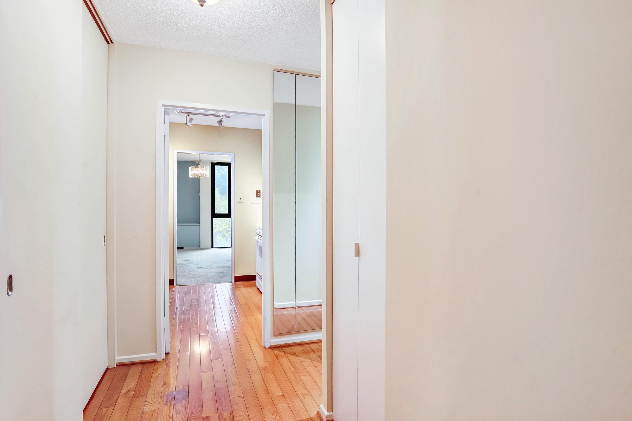 240 M Street Southwest, Unit E214 Washington, DC 20024 - Photo 7 of 32 Hardwood floors in entry and kitchen