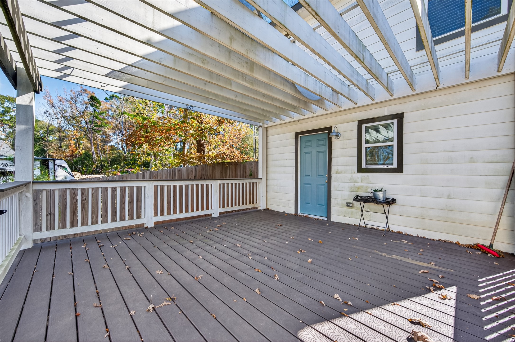 15149 Austin Road Willis, TX 77378 - Photo 27 of 31 a view of backyard with a deck