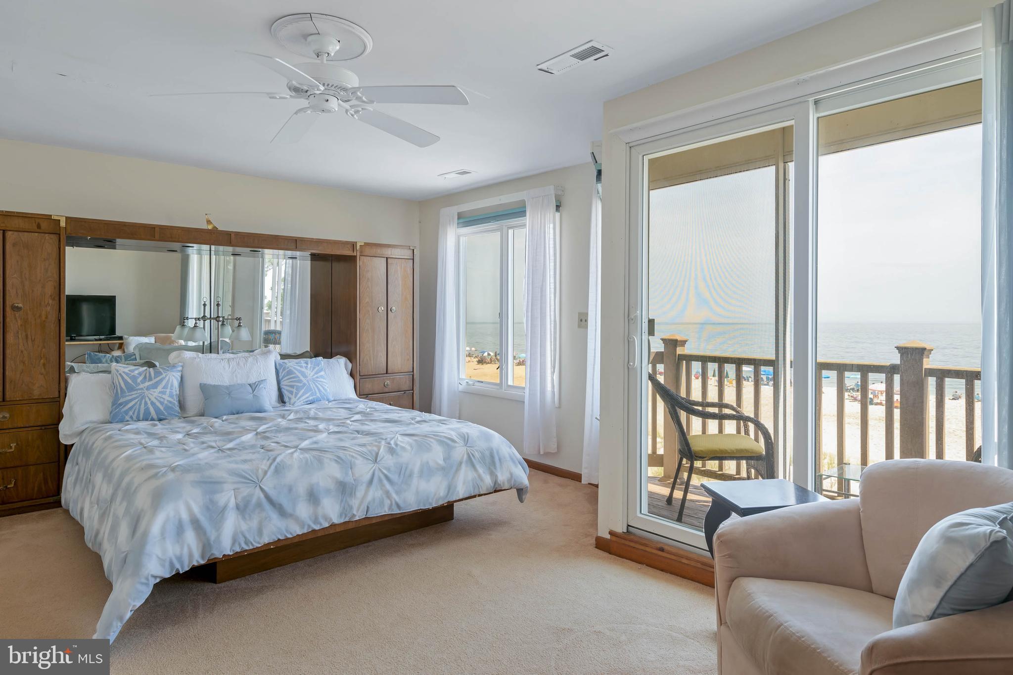 29155 Ocean Road, Unit 4 Bethany Beach, DE 19930 - Photo 29 of 63 Primary Bedroom with Deck Facing Beach