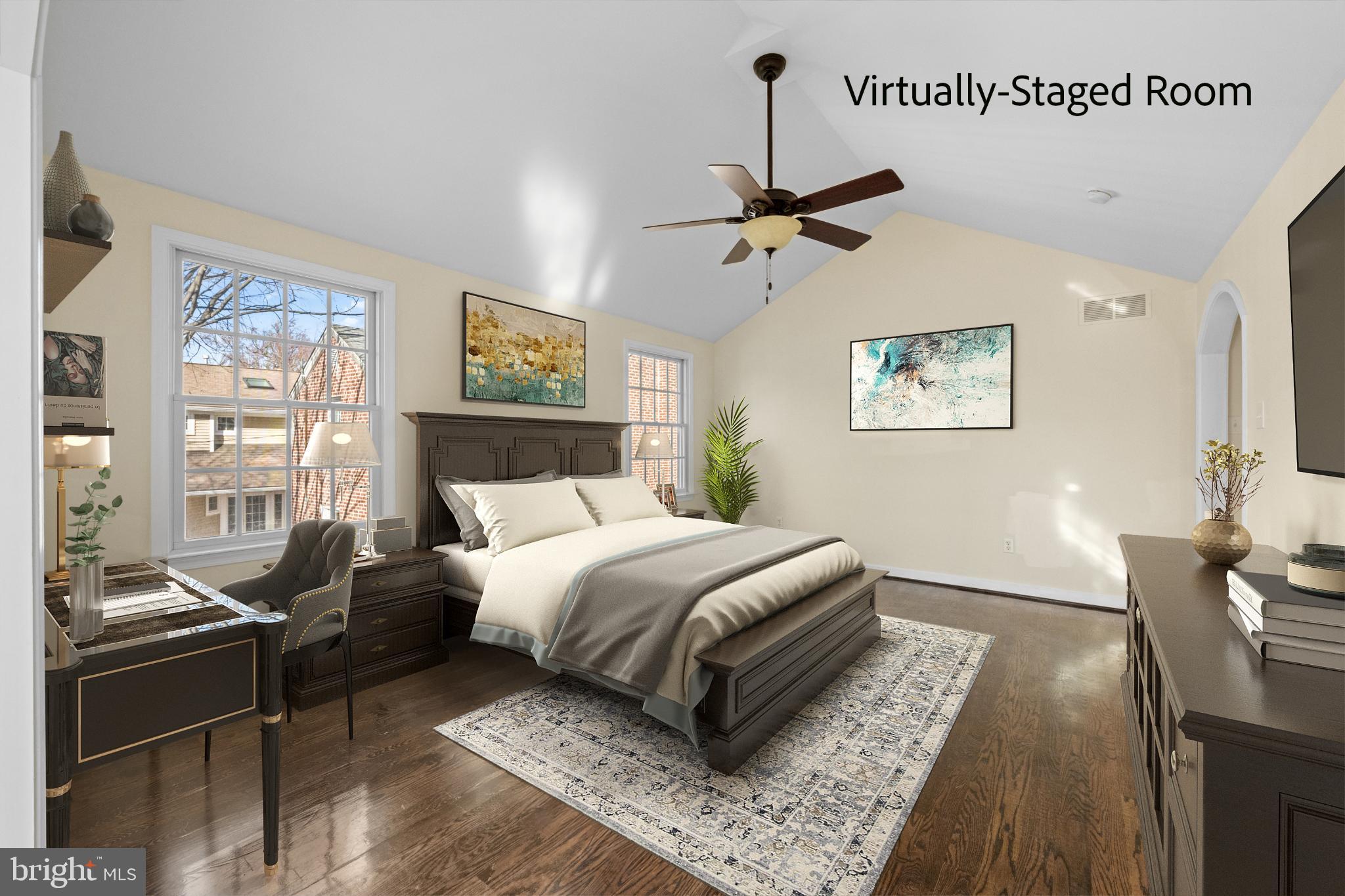 442 East Spring Avenue Ardmore, PA 19003 - Photo 50 of 72 Bright and airy bedroom with vaulted ceiling.