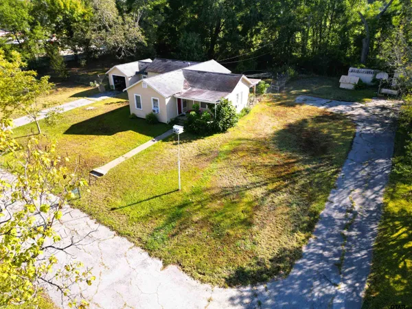 a view of an outdoor space and swimming pool