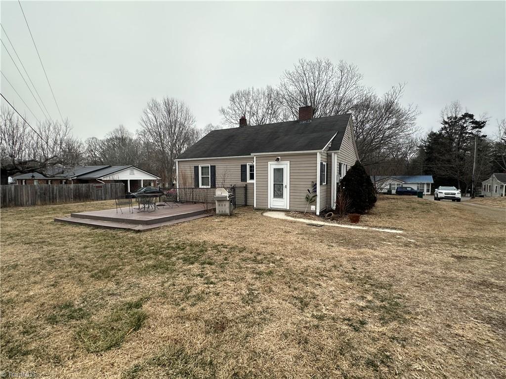 195 Rowe Road Lexington, NC 27295 - Photo 3 of 20 Back of house. Trex deck about 5 years old per seller.