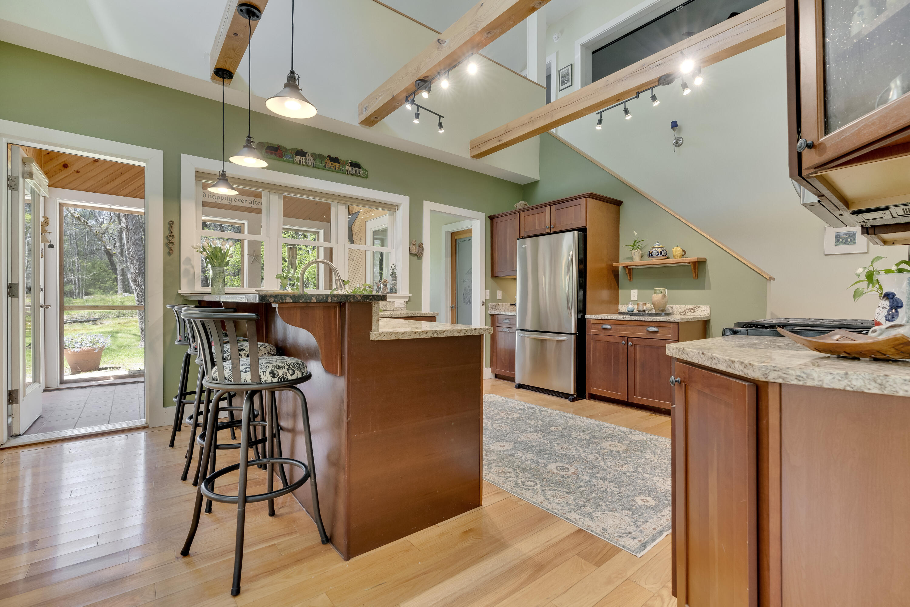 241 Old Stage Road Arrowsic, ME 04530 - Photo 19 of 51 Kitchen Looking toward Screened Porch