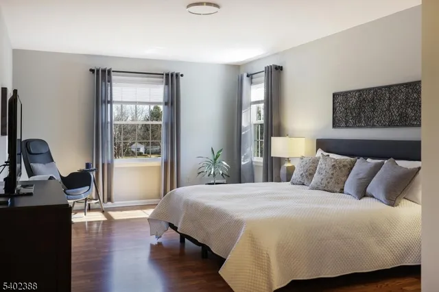 a view of road with large trees