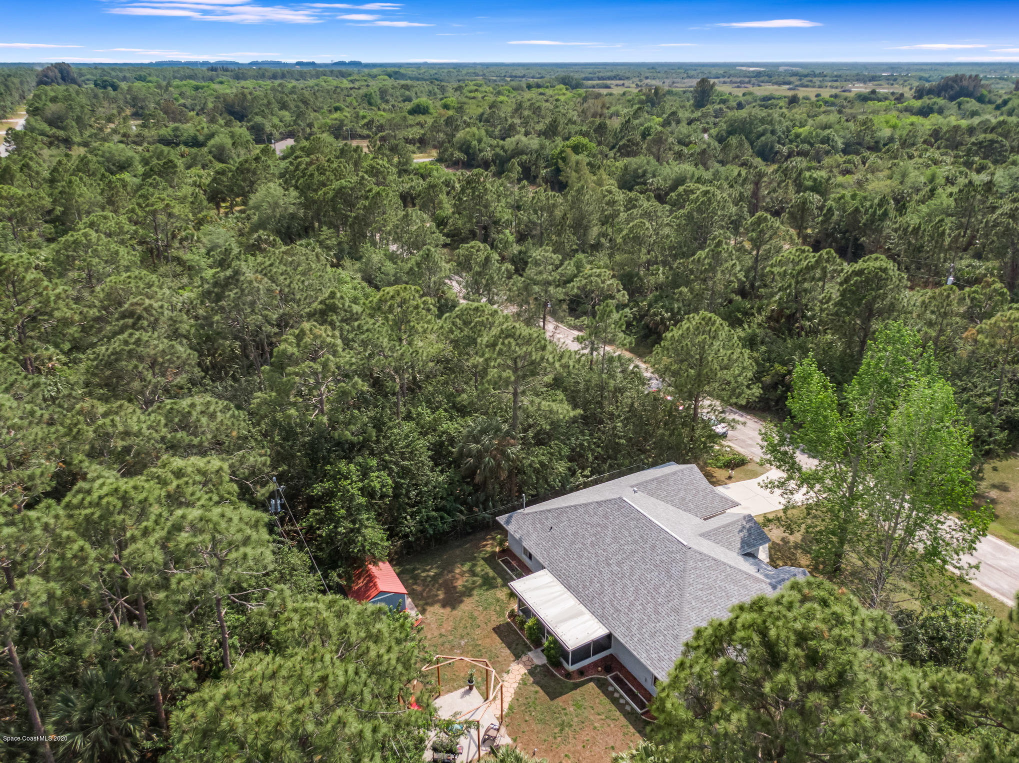 1111 Satin Road Palm Bay, FL 32908 - Photo 2 of 32 Aerial Backyard
