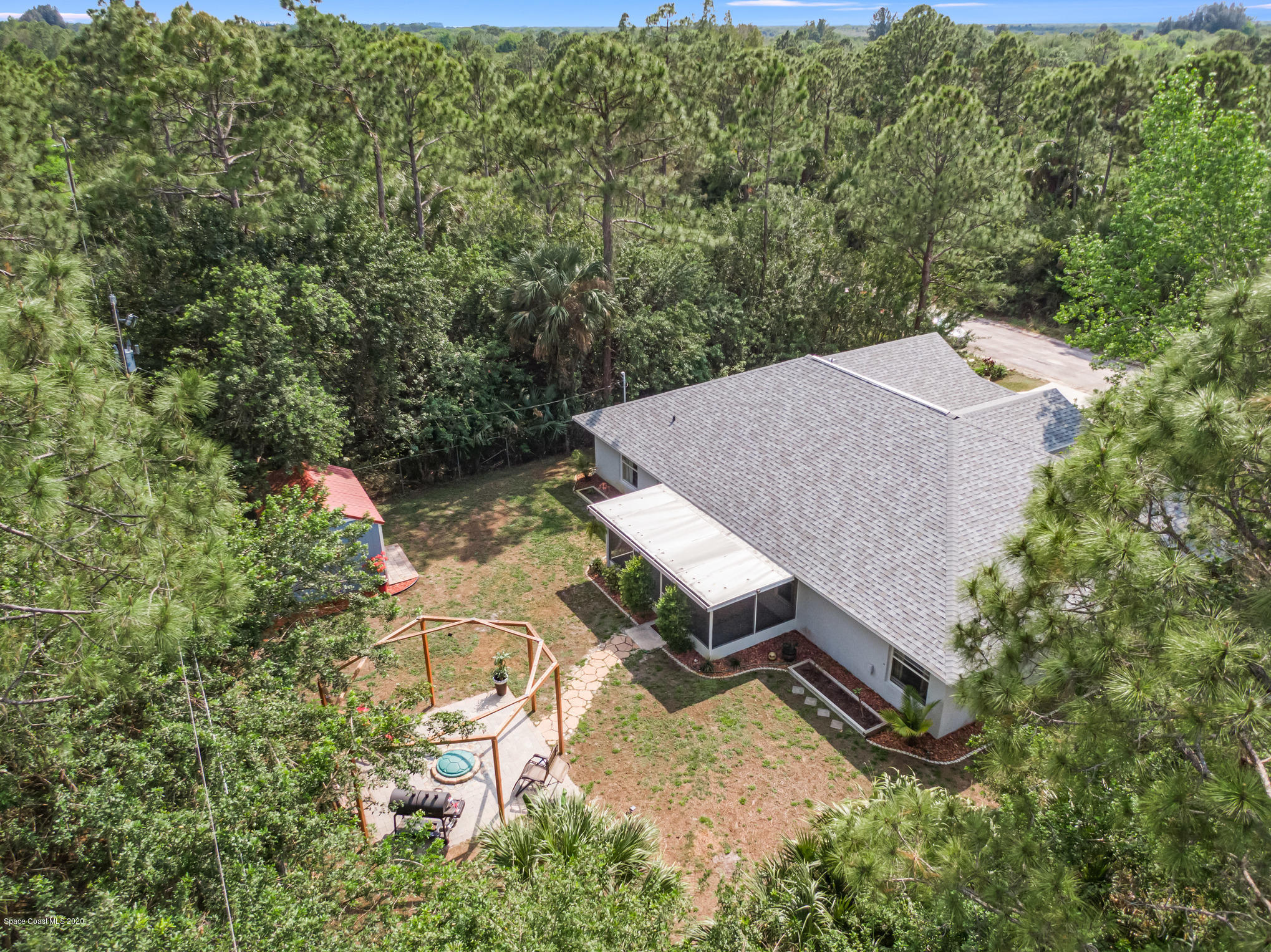 1111 Satin Road Palm Bay, FL 32908 - Photo 3 of 32 Aerial Backyard