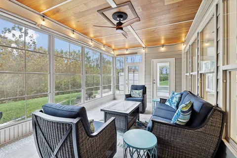 a house view with a garden space