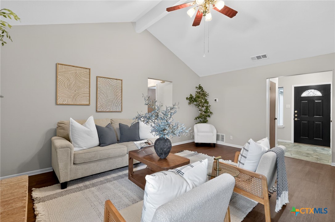 1719 Ridgeway Drive Temple, TX 76502 - Photo 2 of 28 Front living room seen as you enter the home. Two coat closets at front.