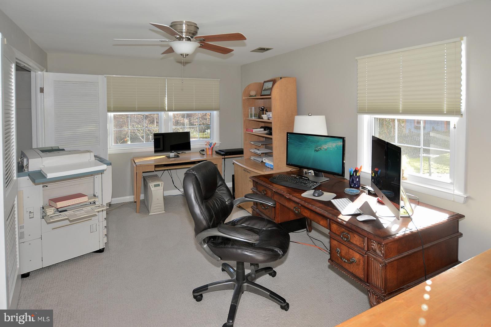 1129 Cameron Road Alexandria, VA 22308 - Photo 28 of 37 Fourth Bedroom w/Ceiling Fan (Now an Office)