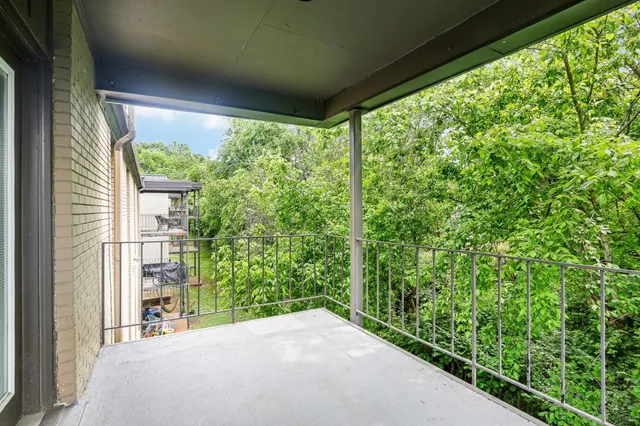 a view of a garden from a room