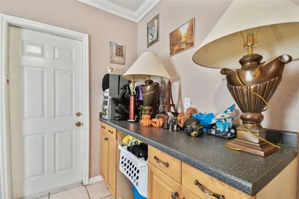 a view of a swimming pool with a yard