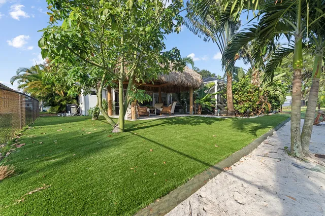 a view of a park with tree s