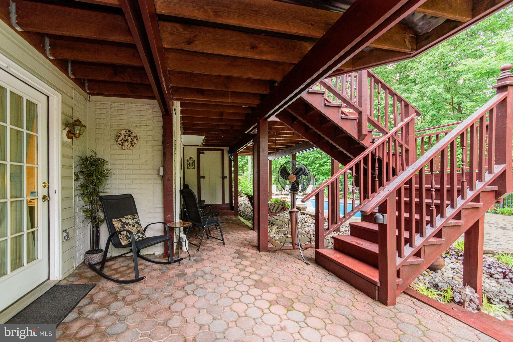 5961 Sandy Ridge Elkridge, MD 21075 - Photo 16 of 30 Convenient Access from Deck to Pool; Patio; Shed