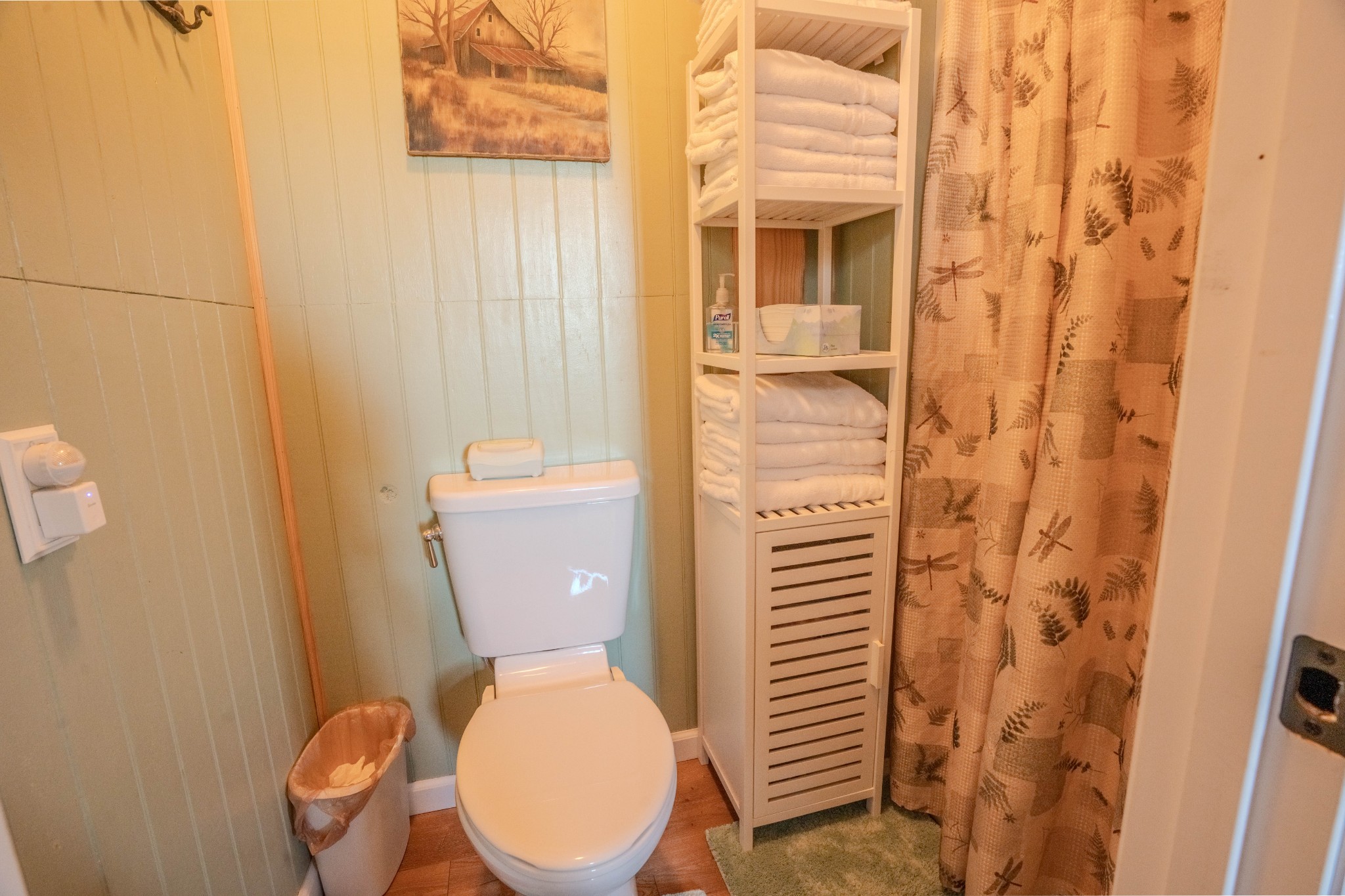 109 Rascal Town Road Loretto, TN 38469 - Photo 23 of 43 a white toilet sitting next to a shower curtain