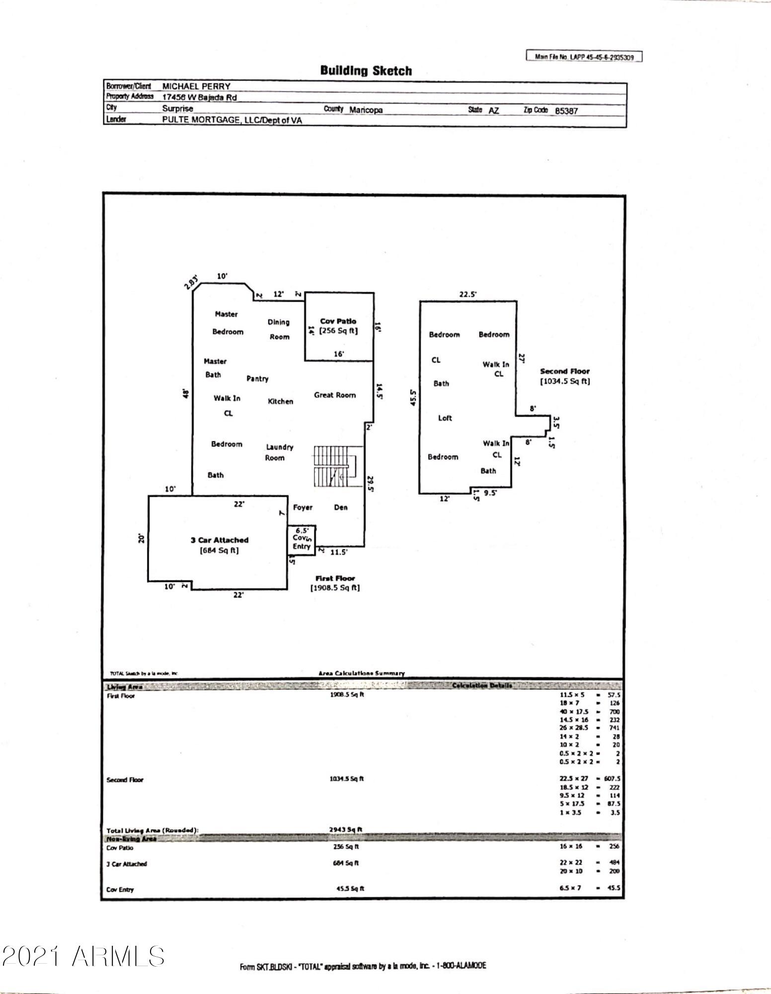 17456 West Bajada Road Surprise, AZ 85387 - Photo 39 of 39 W Bajada Rd. - Floor plan_W Bajada Rd. -
