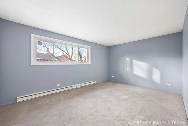 an empty room with a window