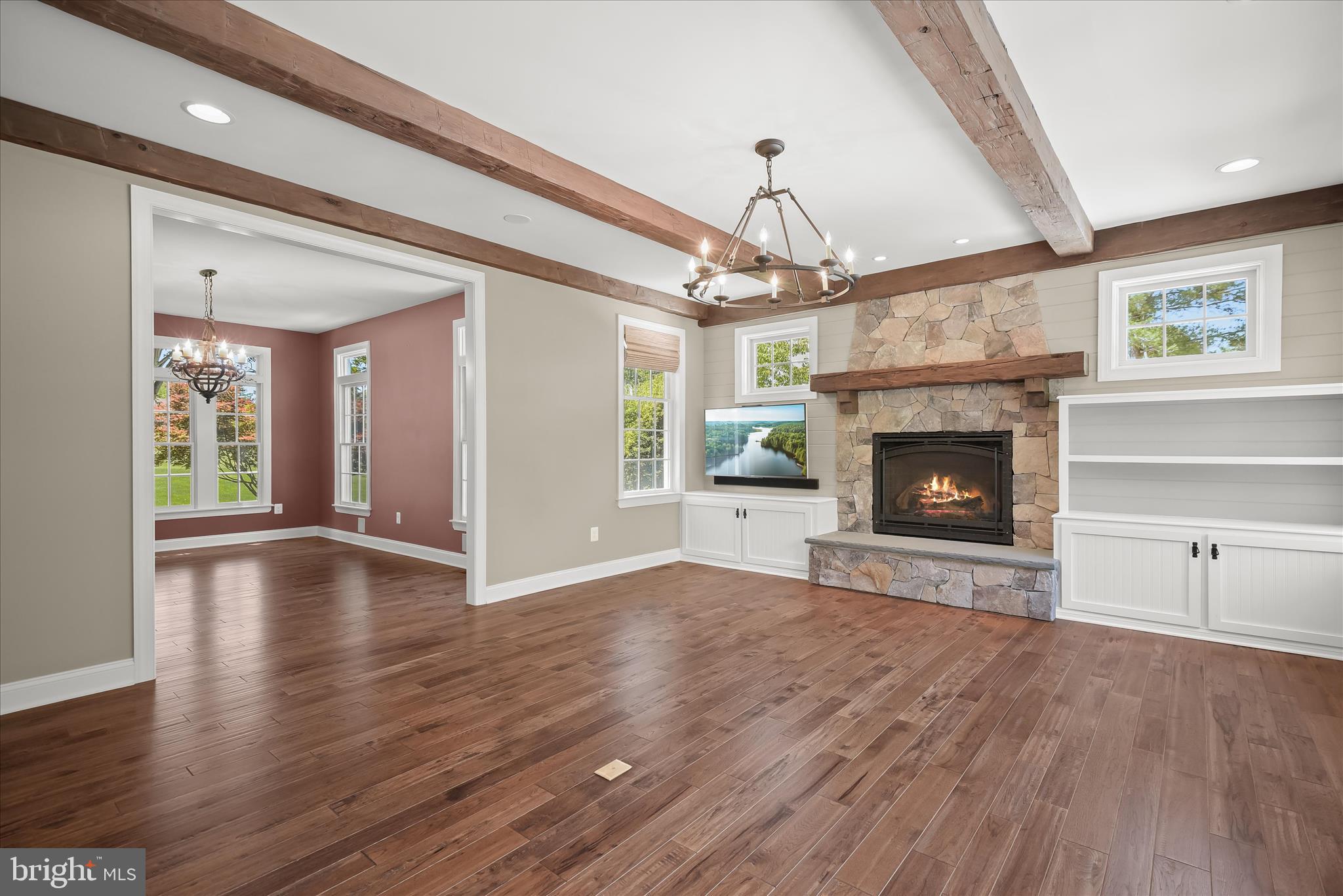 5524 Adams Ridge Road Clarksville, MD 21029 - Photo 14 of 87 Family room w/ stone fireplace