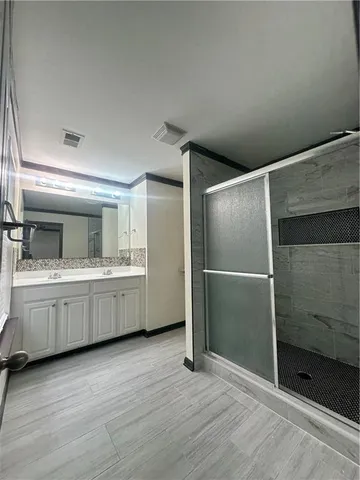 a room with closet and window