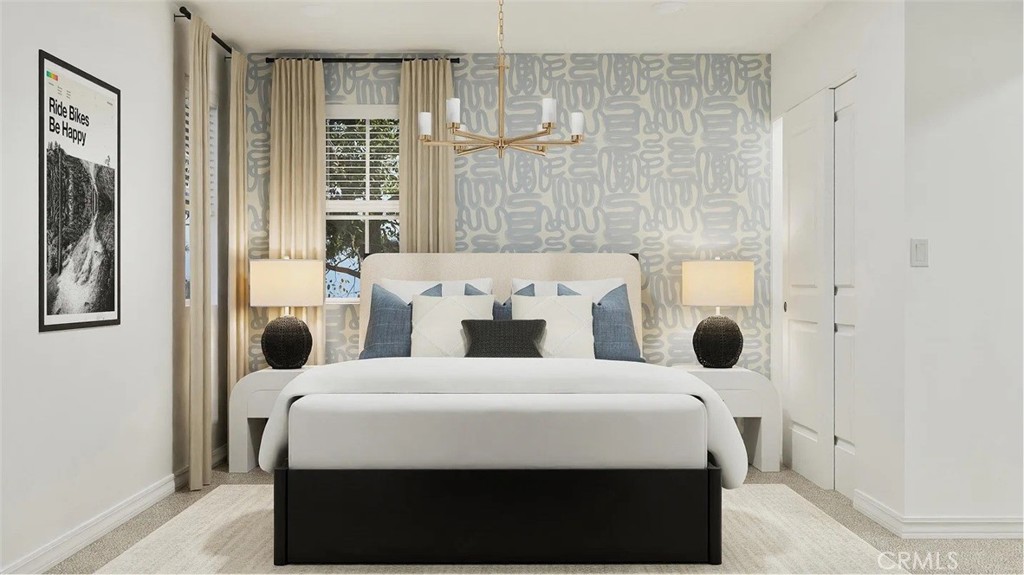 1234 Yeager Avenue Rialto, CA 92376 - Photo 6 of 17 a bedroom with a bed and a large mirror