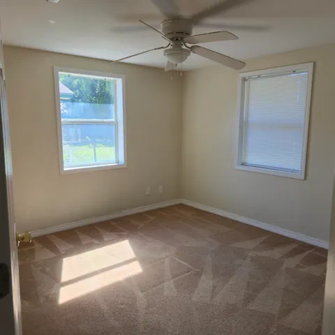 an empty room with a window