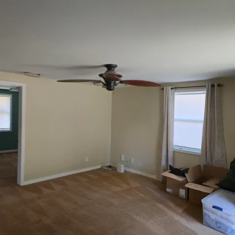 an empty room with a window