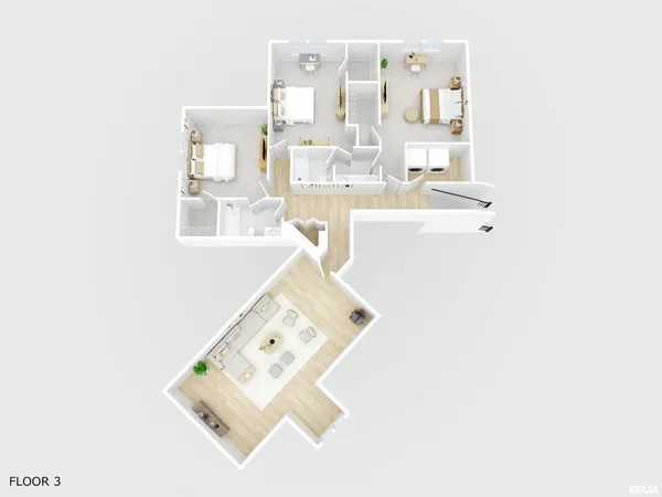 a picture of a room with a white floor