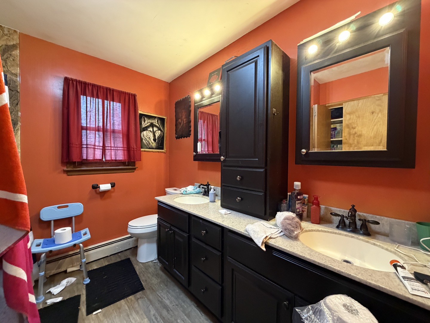 2308 Slayback Street Urbana, IL 61802 - Photo 31 of 37 a bathroom with a double vanity sink and a mirror