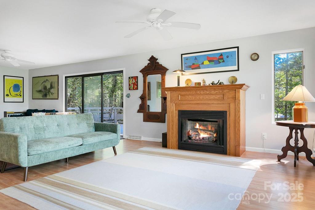 109 Rocky Hill Overlook Road Brevard, NC 28712 - Photo 11 of 41 a living room with furniture and a fireplace