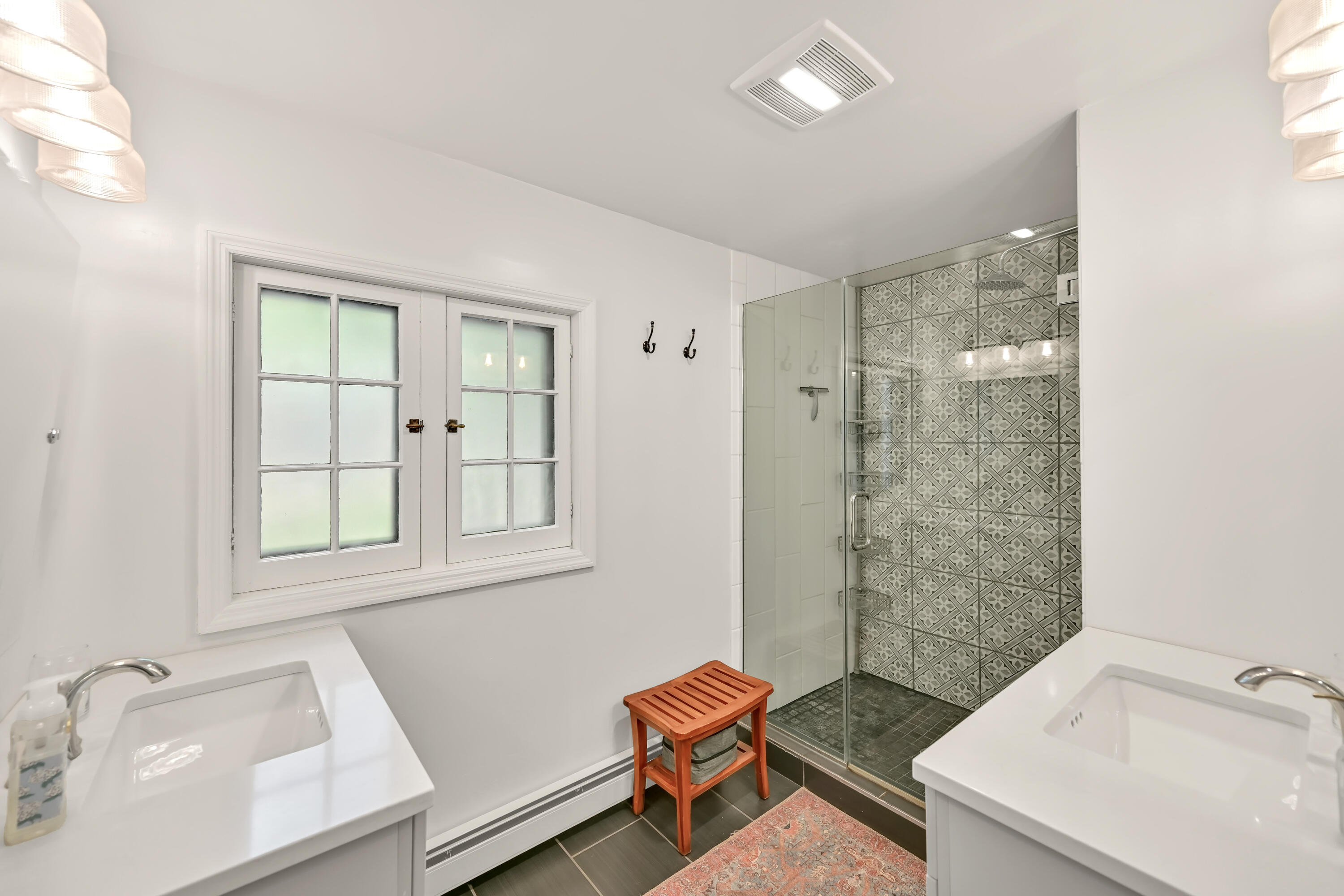 8332 North Greenvale Road Fox Point, WI 53217 - Photo 13 of 24 Primary Bath w/ Tiled Shower