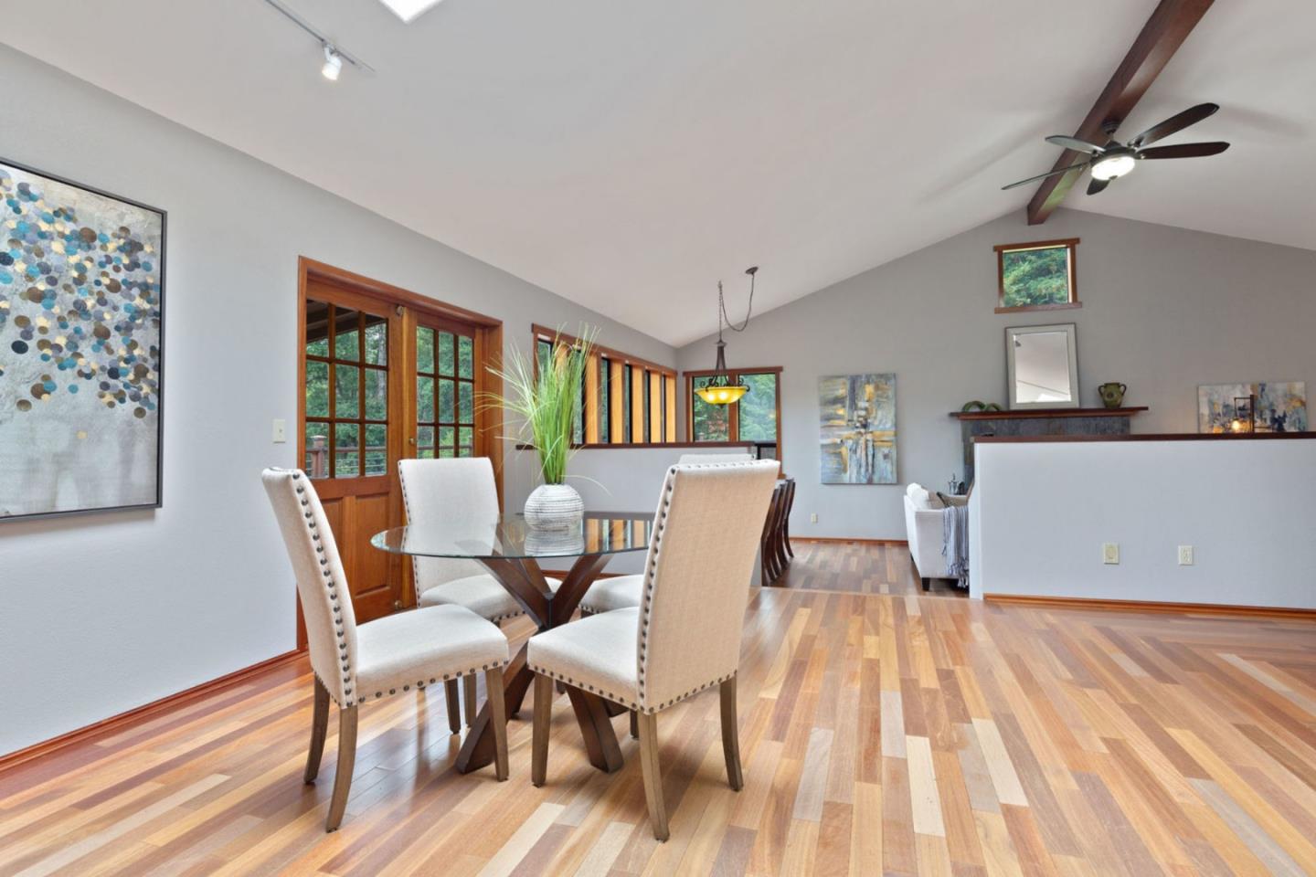 2060 Sparrow Valley Road Aptos, CA 95003 - Photo 17 of 45 a living room with furniture and a wooden floor