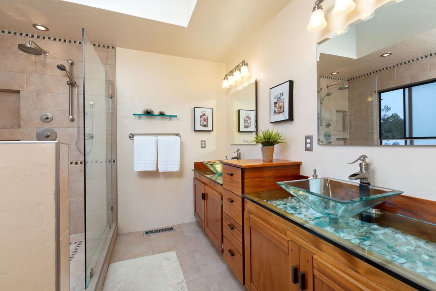 2060 Sparrow Valley Road Aptos, CA 95003 - Photo 23 of 45 a spacious bathroom with sink and mirror