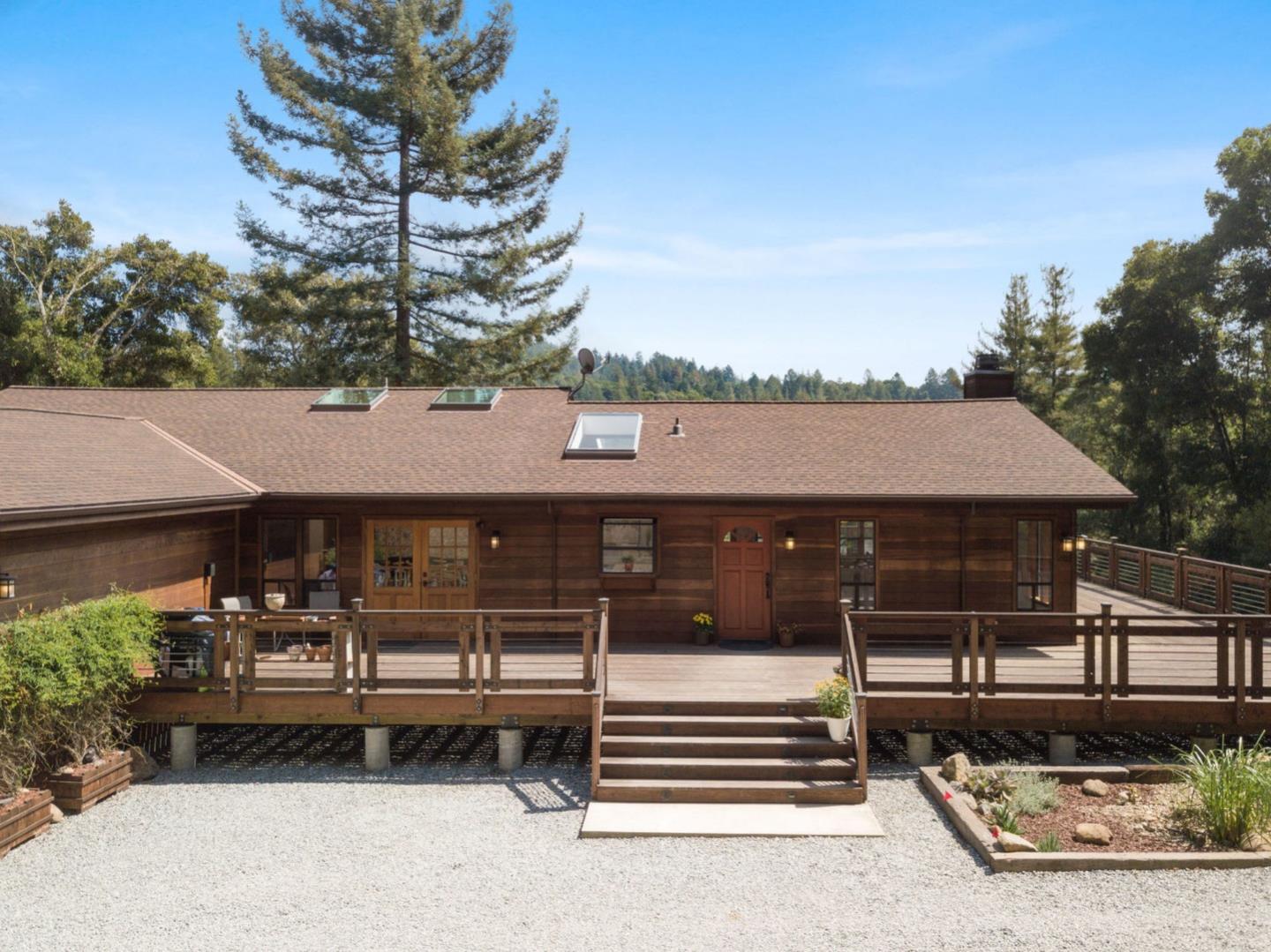 2060 Sparrow Valley Road Aptos, CA 95003 - Photo 42 of 45 a front view of a house with a garden