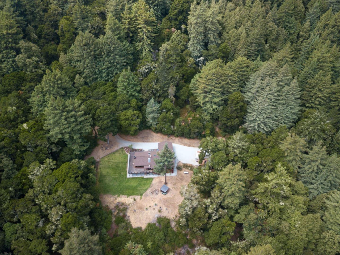 2060 Sparrow Valley Road Aptos, CA 95003 - Photo 6 of 45 an aerial view of a house with a yard