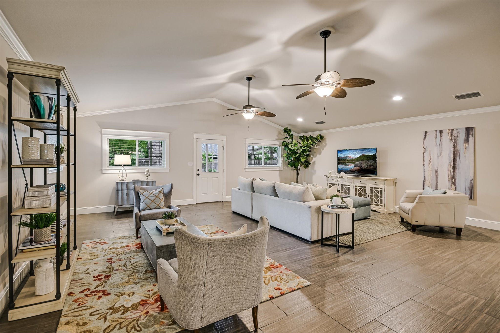 8602 Silver Ridge Drive Austin, TX 78759 - Photo 14 of 40 The back door opens to the covered patio and yard.