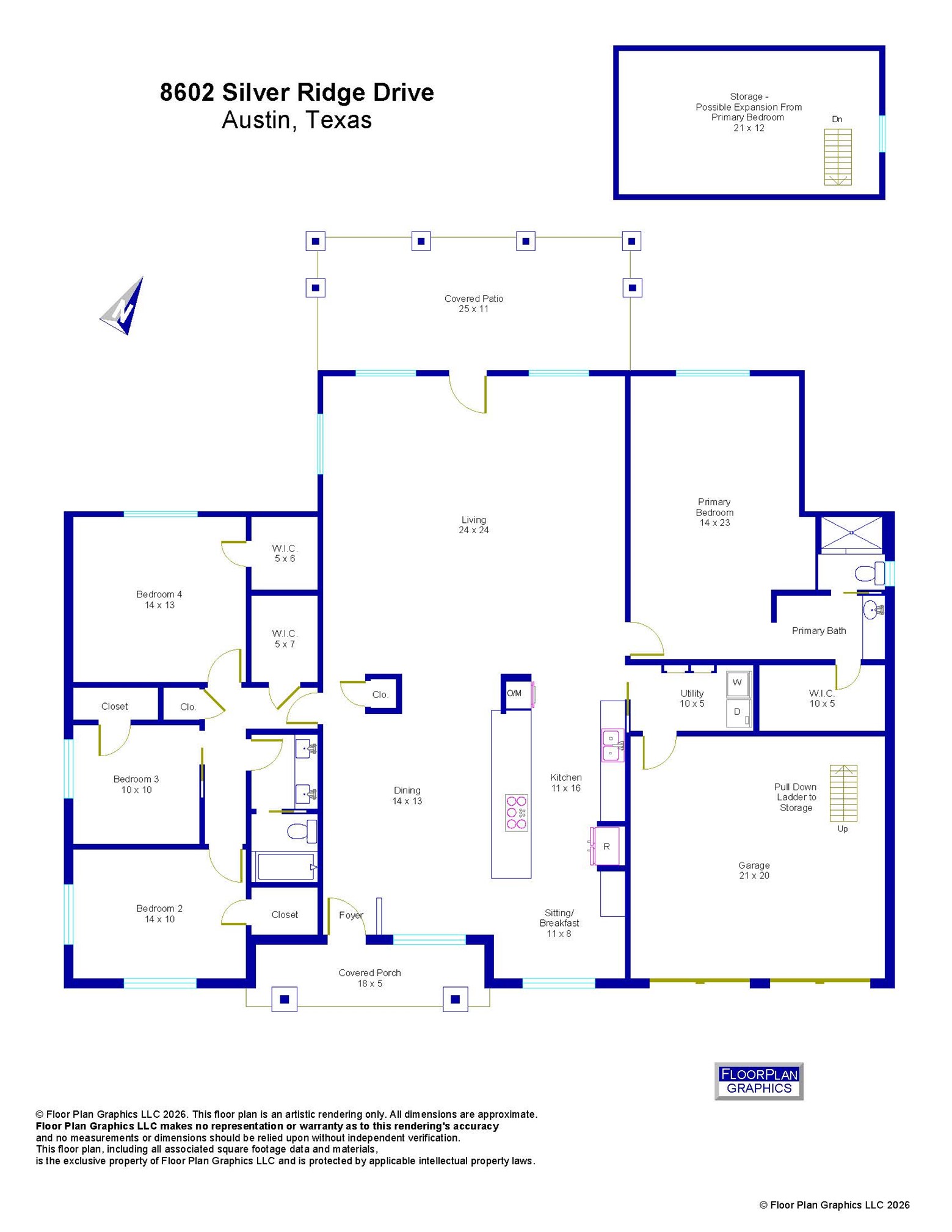 8602 Silver Ridge Drive Austin, TX 78759 - Photo 32 of 40 The outstanding floor is one-level with no steps up inside or outside to the front and back porches.