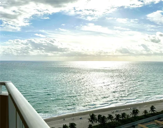 a view of an ocean from a balcony