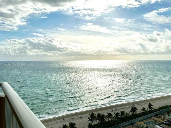 a city view with tall buildings