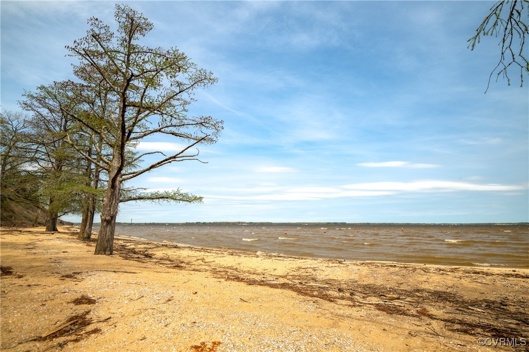 a view of an ocean and beach